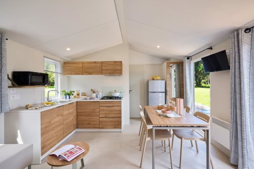 Piece de vie mobil home Toscane camping logis du breuil